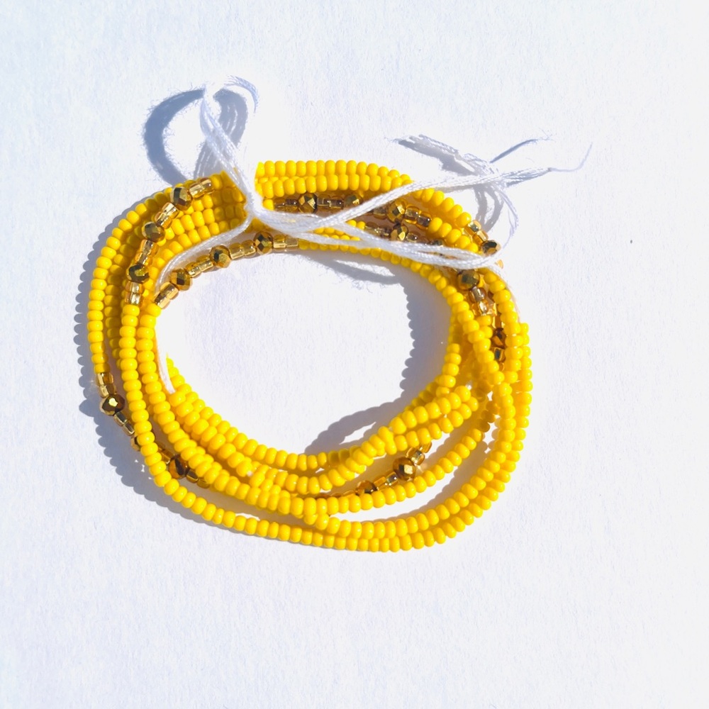 Small glass seed beads African waist Beads 45inch